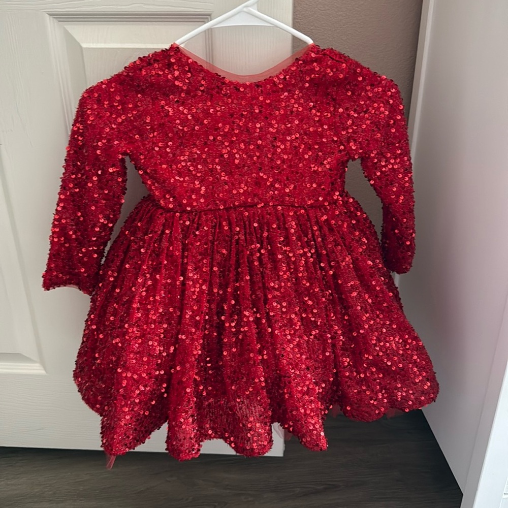 Kids Christmas sequin dress